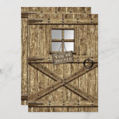 LANDENINVITATIE - RUSTISCHE DEUR KAART (Voorkant / Achterkant)