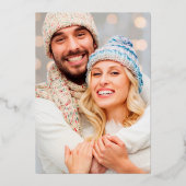 Landenkaarten voor pretkerst op foto's folie feestdagenkaart (Achterkant)