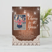  landenkaas tot 40-jarige foto kaart (Staand voorkant)