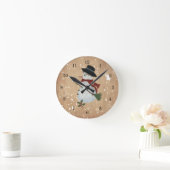Landenkast Snowman Ronde Klok (Huis)