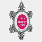 Landenkast Tin Sneeuwvlok Ornament (Links)