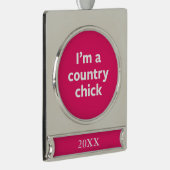 Landenkast Verzilverd Banner Ornament (Rechts)