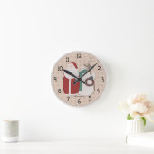 Landenkast voor kerstmis ronde klok (Huis)