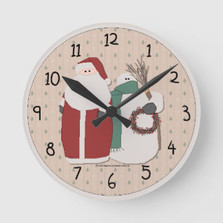 Landenkast voor kerstmis ronde klok