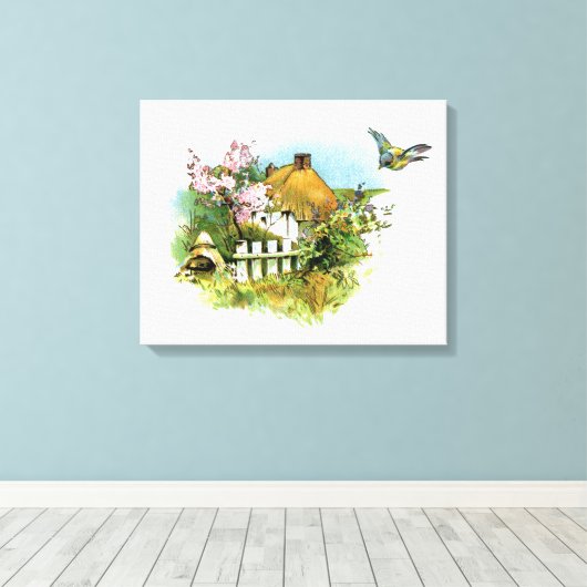 Landenkatoen Canvas Afdruk (Insitu (Houten vloer))