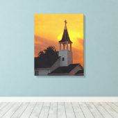 Landenkerk Canvas Afdruk (Insitu (Houten vloer))