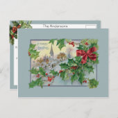 Landenkerk en Holly Feestdagenkaart (Voorkant / Achterkant)