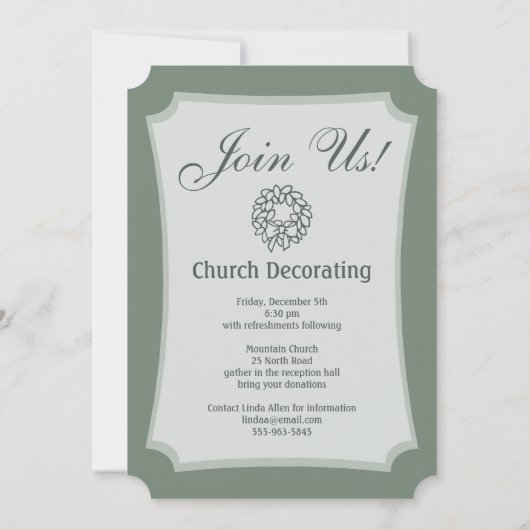 Landenkerk in de Wintergebergte in de Waterverf Kaart (Achterkant)