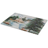 Landenkerk in de Wintergebergte in de Waterverf Snijplank (Hoek)