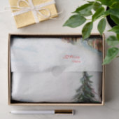 Landenkerk in de Wintergebergte in de Waterverf Tissuepapier (Geschenk)