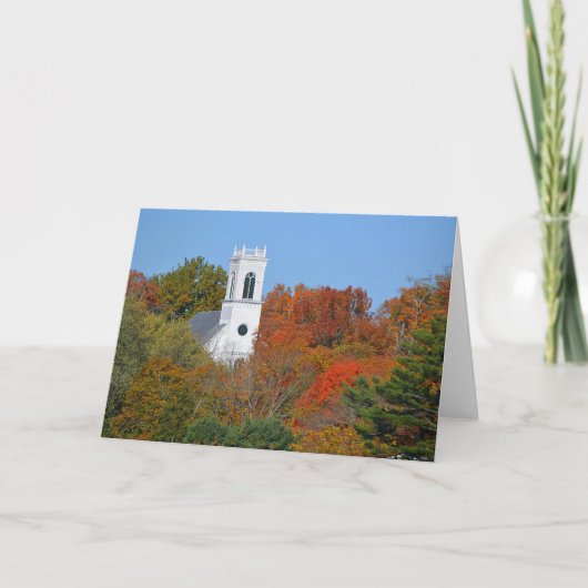 Landenkerk Steeple in herfst Note Kaart (Voorkant)
