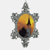 Landenkerk Tin Sneeuwvlok Ornament (Links)