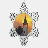 Landenkerk Tin Sneeuwvlok Ornament (Rechts)