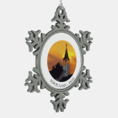 Landenkerk Tin Sneeuwvlok Ornament (Links)