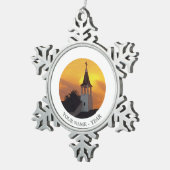 Landenkerk Tin Sneeuwvlok Ornament (Rechts)