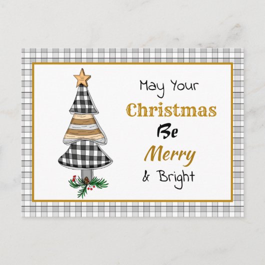 Landenkerstboom | Merry en Bright Ca Briefkaart (Voorkant)