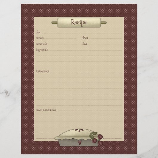 Landenkeuken ・ Recipe Sheets (Voorkant)