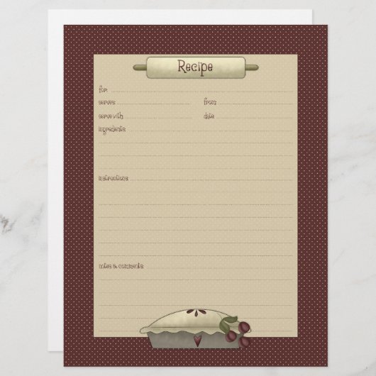 Landenkeuken ・ Recipe Sheets (Voorkant / Achterkant)