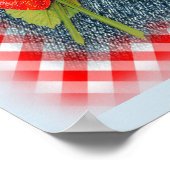 Landenkeukenbotanische aardbeiencluster poster (Hoek)