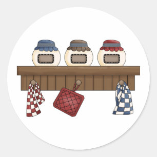 Landenkeukenplank Ronde Sticker