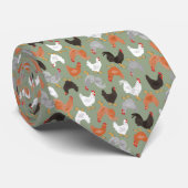 Landenkippen en -roesters op groen stropdas (Opgerold)