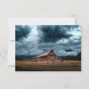 Landenkool op het platteland tijdens het Storm Bedankkaart