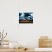 Landenkool op het platteland tijdens het Storm Poster (Keuken)