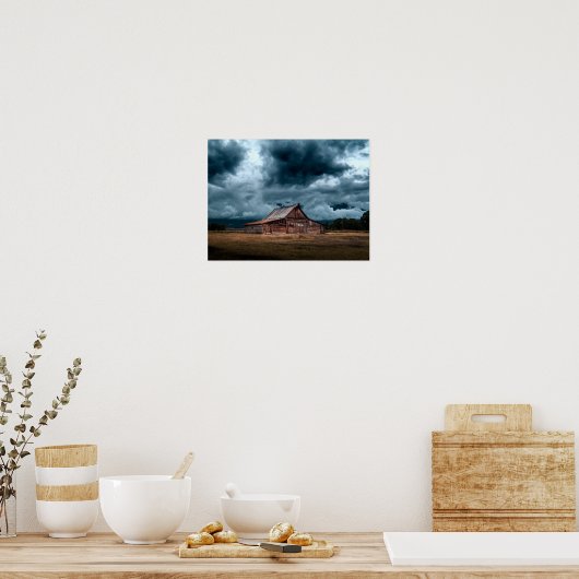 Landenkool op het platteland tijdens het Storm Poster (Keuken)