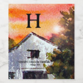 Landenlabel voor Barn Wine Wijn Etiket (Enkel label)