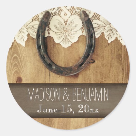 Landenlabel voor Hoefijzer-weddenschap-sticker Ronde Sticker (Voorkant)