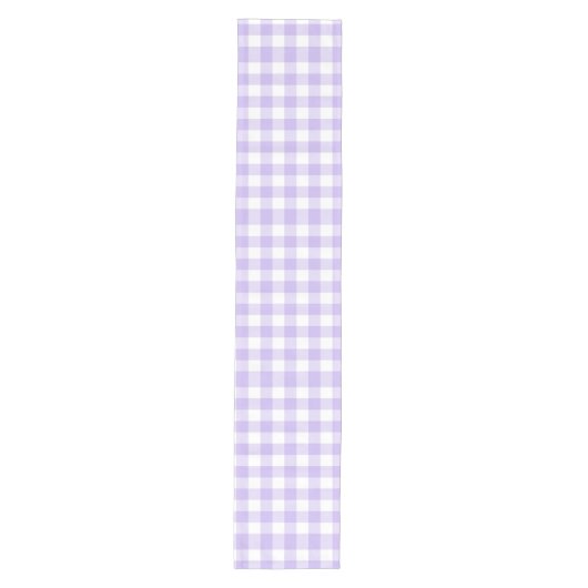 Landenlavender Gingham Patroon voor Pasen en Lente Medium Tafelloper (Voorkant)