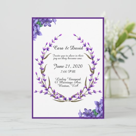 Landenlegante Paarse trekhaak Kaart (Staand voorkant)