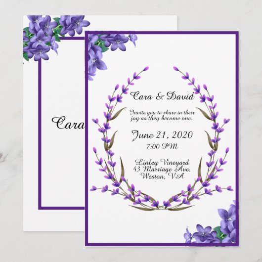 Landenlegante Paarse trekhaak Kaart (Voorkant / Achterkant)