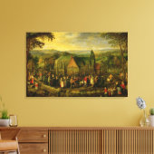 Landenleven met een bruiloft canvas afdruk (Insitu (Woonkamer))