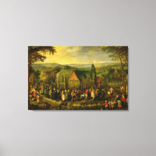 Landenleven met een bruiloft canvas afdruk