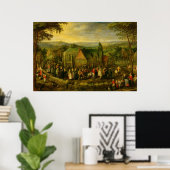 Landenleven met een bruiloft poster (Thuiskantoor)