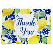 Landenlogo's en Blauwe Floral Hartelijk dank Groot Cadeauzakje (Voorkant)