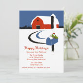 Landenmailboxvakantieaankondiging Feestdagenkaart (Staand voorkant)