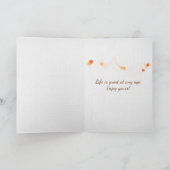 Landenmeisje met zondagbloemen kaart (Binnen)