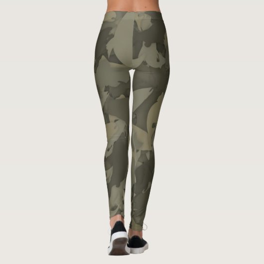 Landenmeisje Vist camouflage-patroon Leggings (Achterkant)