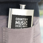 Landenmuziek, cowboy Boots & Pickup Trucks Heupfles (Voorbeeld)
