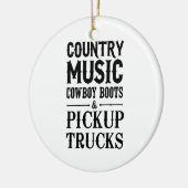 Landenmuziek, cowboy Boots & Pickup Trucks Keramisch Ornament (Links)
