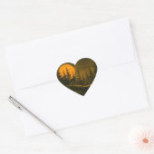 Landennachtjager of oogstmaan hart sticker (Envelop)