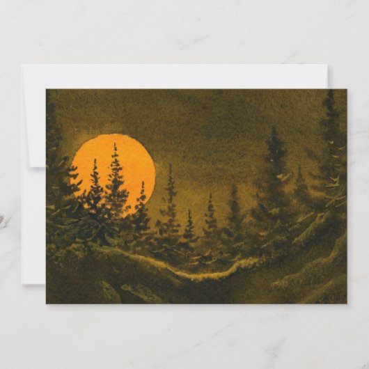 Landennachtjager of oogstmaan kaart (Voorkant)