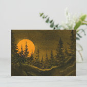 Landennachtjager of oogstmaan kaart (Staand voorkant)