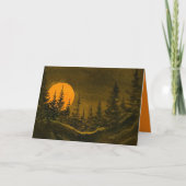 Landennachtlandschap, jager- of oogstmaan kaart (Voorkant)