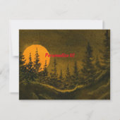 Landennachtlandschap; jager- of oogstmaan kaart (Voorkant)