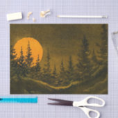 Landennachtlandschap; jager- of oogstmaan tissuepapier (Craft)