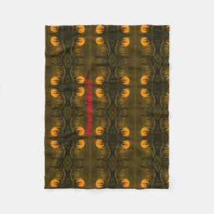 Landennachtlandschap; jagers- of oogstmaan fleece deken