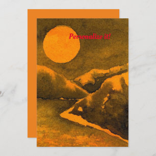 Landennachtmeer met jager- of oogstmaan kaart